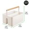 mDesign Plastic Portable Nursery Storage Caddy Tote with Wood Handle